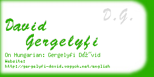 david gergelyfi business card